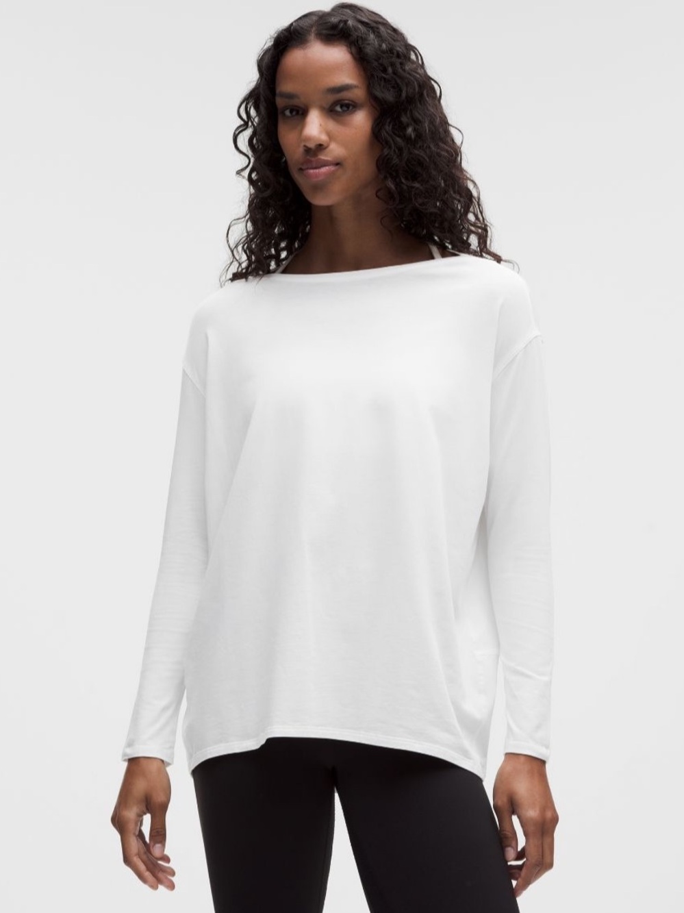 Lululemon Back In Action LS Nulu white shirt. Size 4